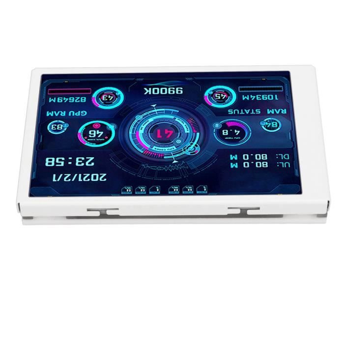 HURRISE Moniteur de température PC Moniteur de température d'ordinateur 3,5 pouces IPS Affichage complet Petit écran pour AIDA64