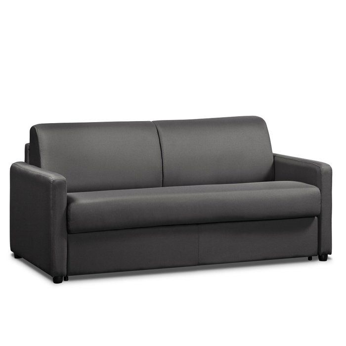 canape convertible day express mono assise matelas 14cm polyurethane gris graphite gris tissu inside75 cdiscount maison
