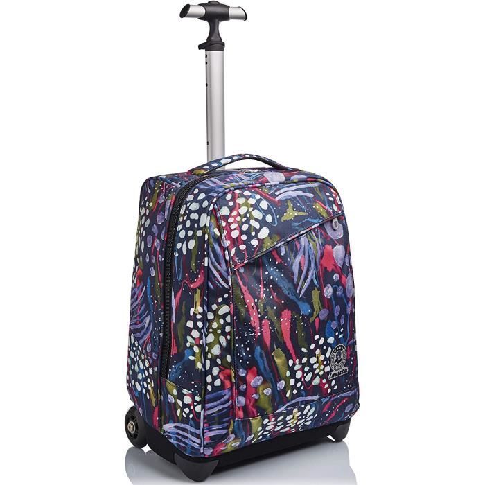 Zaino Trolley Invicta Scuola 2 In 1 - 35L Blu Camo, Carrello Fisso E Spallacci - Foto 11