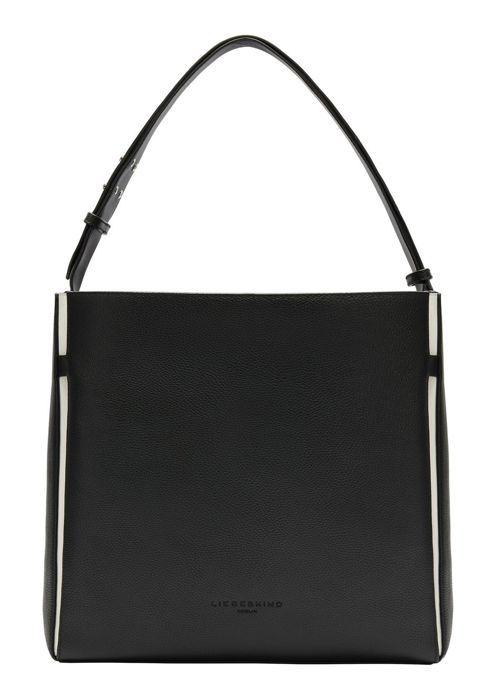LIEBESKIND BERLIN Cuir Sac de voyage Lou Small Pebble Weekender Black Noir