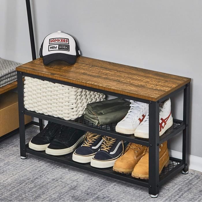 étagère à chaussures - meuble de rangement 3 niveaux - pour environ 9 paires de chaussures - etagère de rangement - meerveil