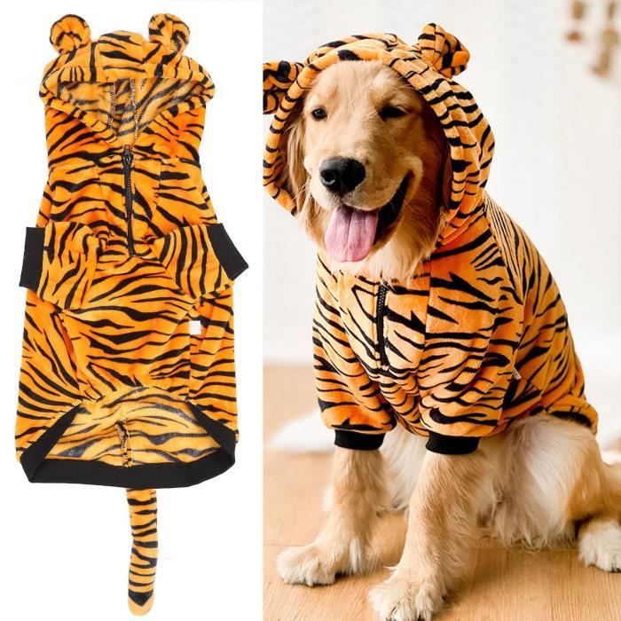 Comparer les prix de Mothinessto Vêtements chauds pour chiens Vêtements chauds pour animaux de compagnie, rayures de tigre animalerie manteau