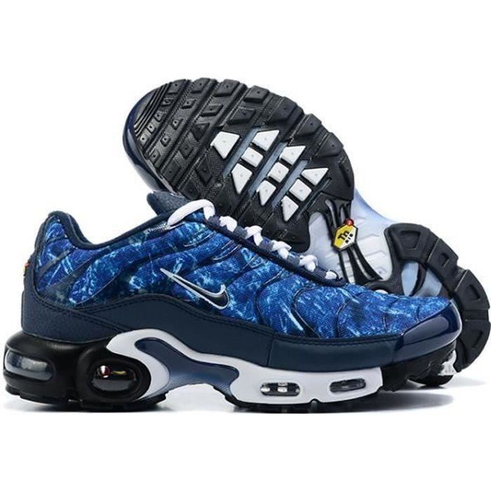 Baskets Air Max TN Plus Homme Chaussures Entranement de Sport Bleu Noir Noir Cdiscount Chaussures