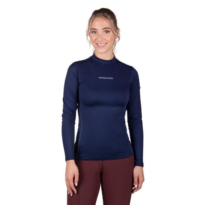 Rash Guard Tee Shirt Manche Longue Bleu Marine Femme Women's Blue