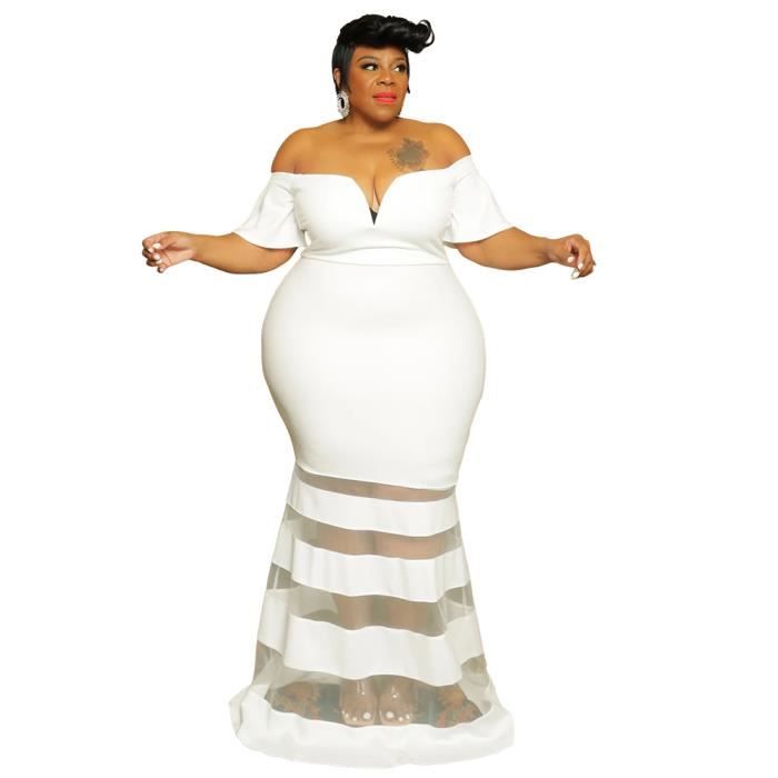 Robe de soirée blanche grande taille deals