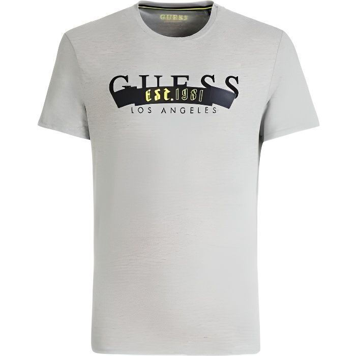 Guess T-shirt Homme BANNED M92I21 Gris - Taille - XL