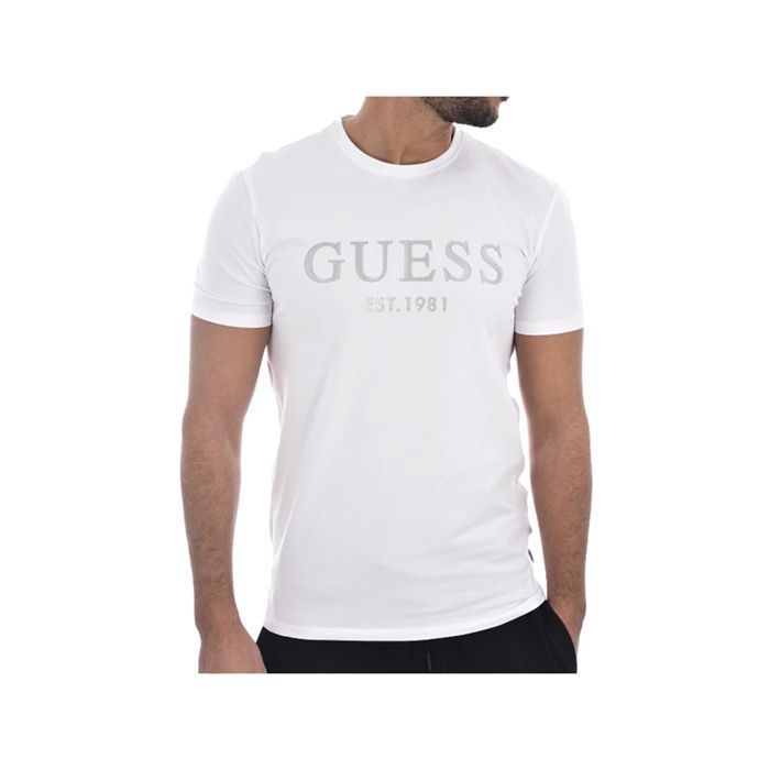 T shirt guess blanc homme clearance