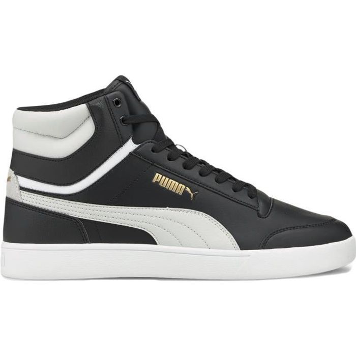 puma chaussures top noir dominant blanc