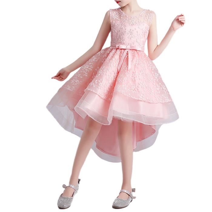 Filles Dentelle Robe Princesse Robe D t Robe de Bal Applique