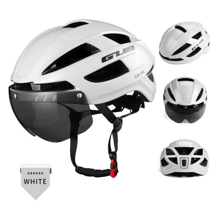 Casque velo casque de velo Aero XXL 58 65 avec feu arriere Rechargeable respirant epais EPS sport sur WHITE C5689 Cdiscount Sport