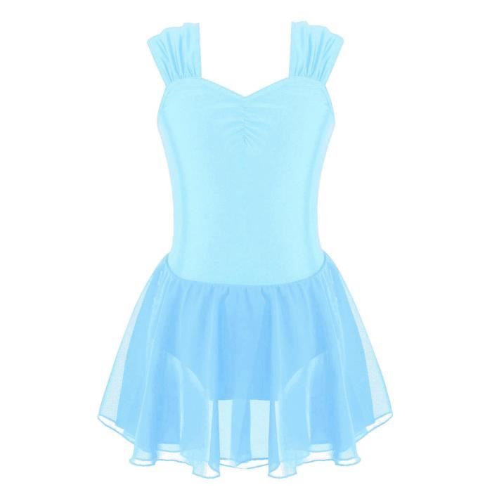 YiZYiF Justaucorps Gymnastique Fille Avec Tutu - Robe Danse Ballet Patinage 3-16 Ans