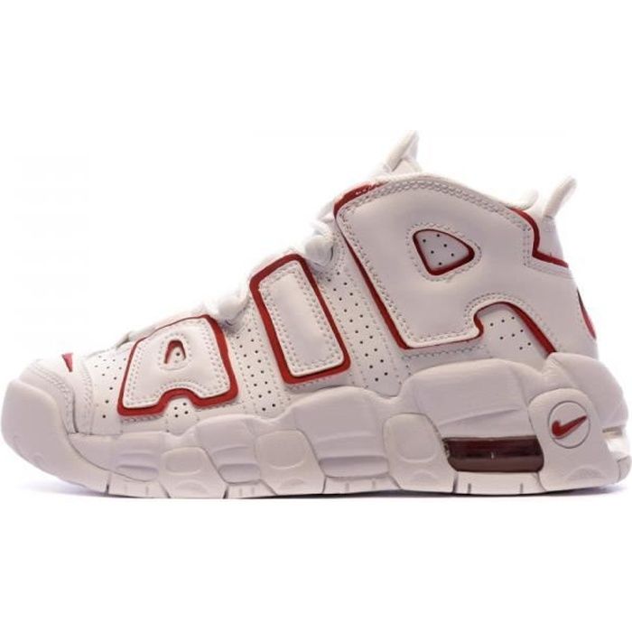 Nike uptempo blanche rouge sale