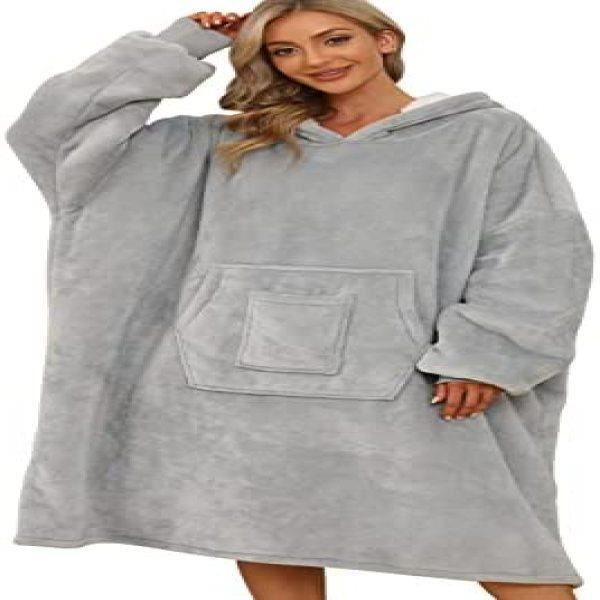 Couverture Sweat à Capuche Surdimensionné en Polaire Sherpa Confortable