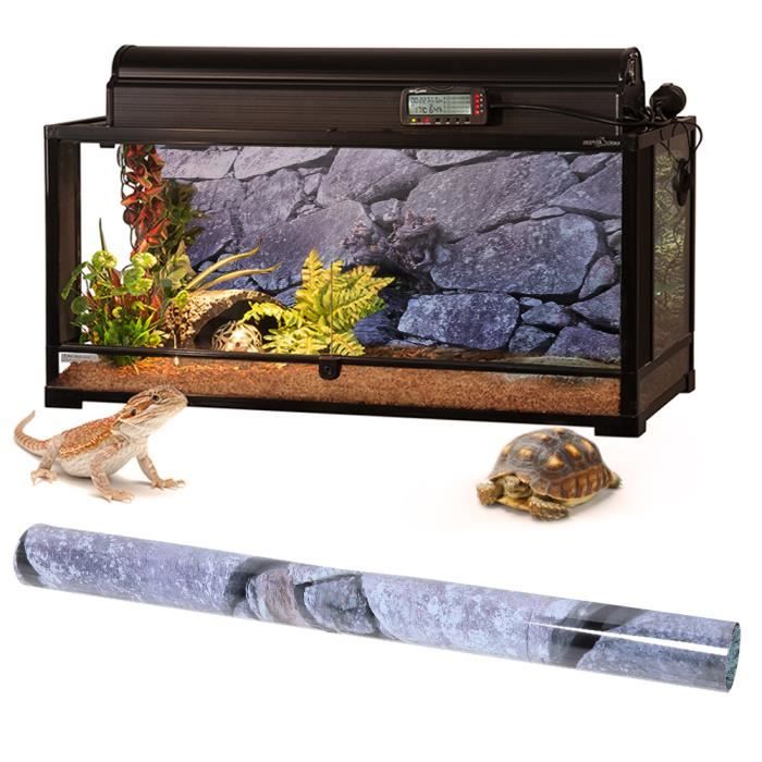 Comparer les prix de Autocollant daquarium - OMABETA - Décoratif fond pierre - PVC - Plusieurs tailles disponibles