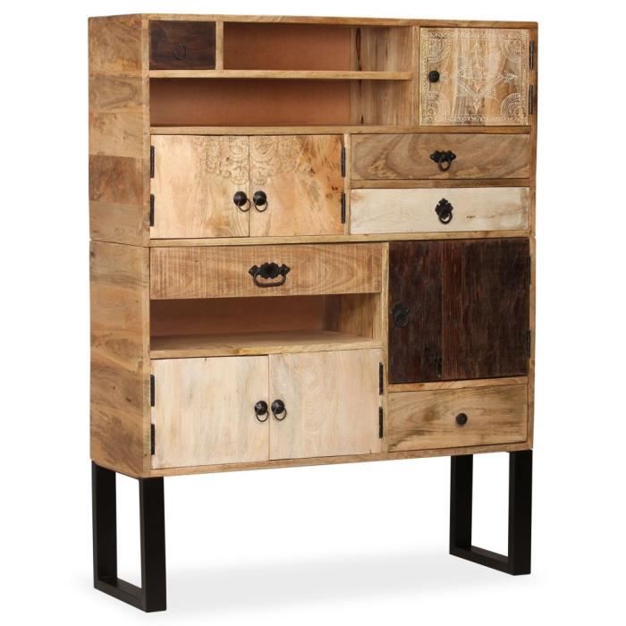 Buffet Bois Massif De Manguier 100 X 30 X 130 Cm Buffet Cuisine