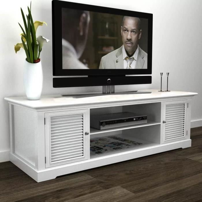 meuble tv meuble hifi  meubles audio-vidéo 121 x 30,5 x 41,7 cmbois