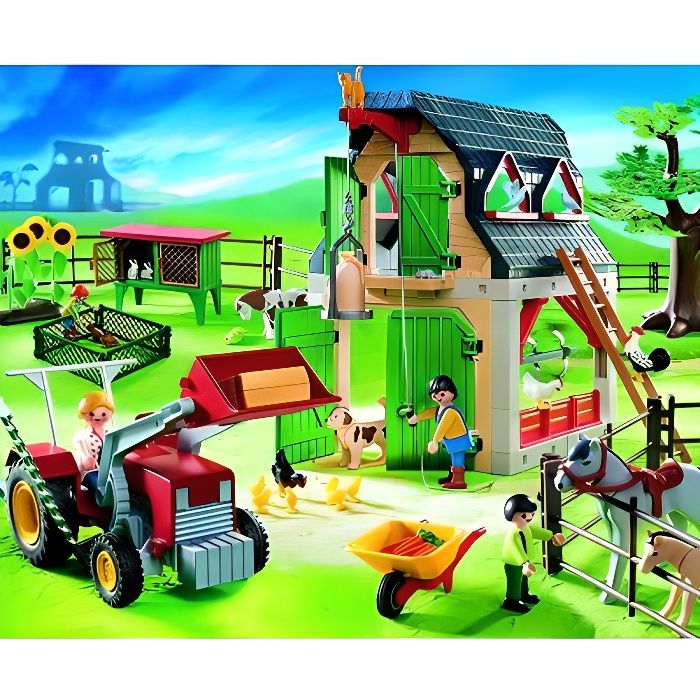 Playmobil - Ferme avec tracteur - Playmobil 4066 - Multicolore - Pour  garçons de 4 ans et plus - Cdiscount Jeux - Jouets