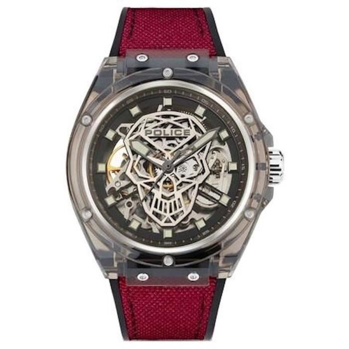 Montre POLICE PEWGR1592401 Mécanique Rouge Sport Rouge