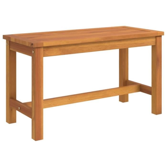 Banc de jardin - SALALIS - SP0904 - Bois massif dacacia - 80x35x45 cm - Charge 110 kg