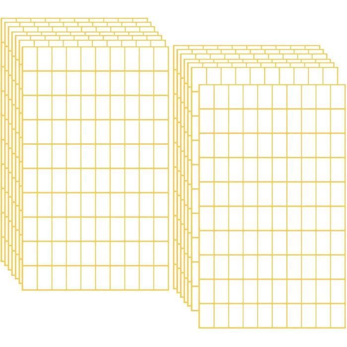 100 Étiquettes Autocollantes Blanches Format A4 - Pour Imprimante Jet D'Encre Et Laser, Papier Adhésif 70 G/m², Idéal Pour Adresses, Classement