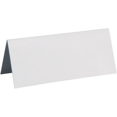 10 Marque Place en carton 3 x 7 cm Blanc