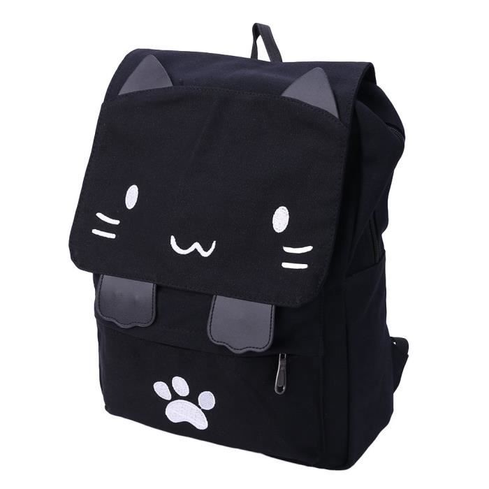 M15955 Sac A Dos En Toile Avec Imprime Chat Mignon Achat Vente Sac A Dos 8364463228664 Bientot Le Black Friday Cdiscount