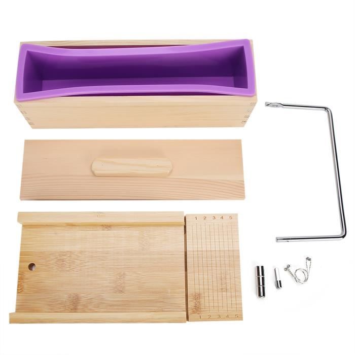 Moule à savon - SURENHAP - Kit complet 1200ml - Silicone et bois