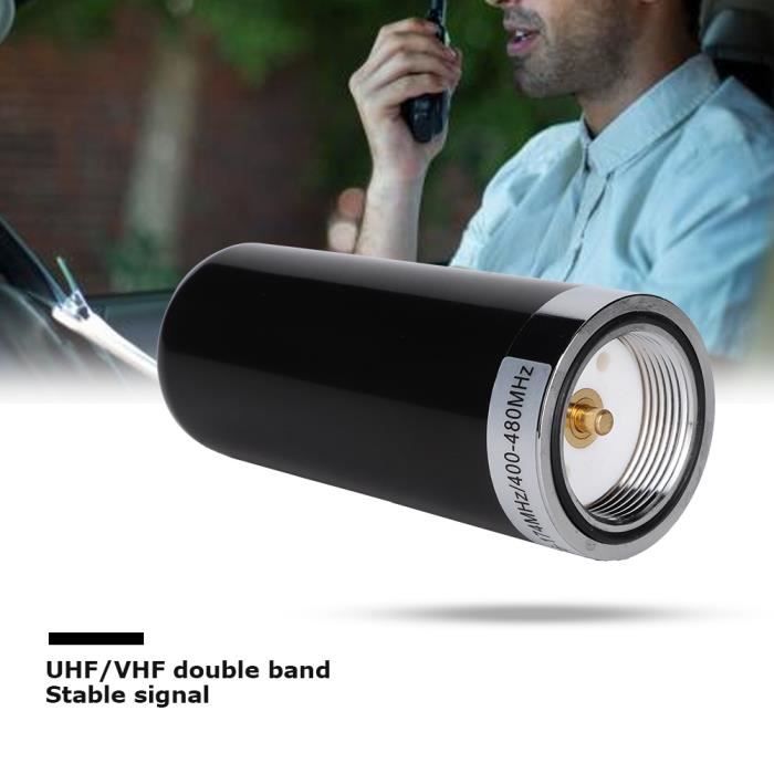 Réception Amplifiée Auto Antenne Voiture Courte Universelle - Réception FM /DAB/AM Amplifiée - 20 Cm Avec Vis M4/M5/M6 Antenne Requin Voiture