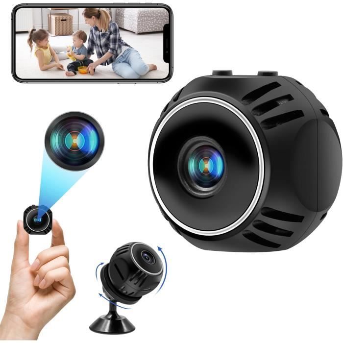 Mini Camera Espion sans Fil SSS Noir WiFi Détection de