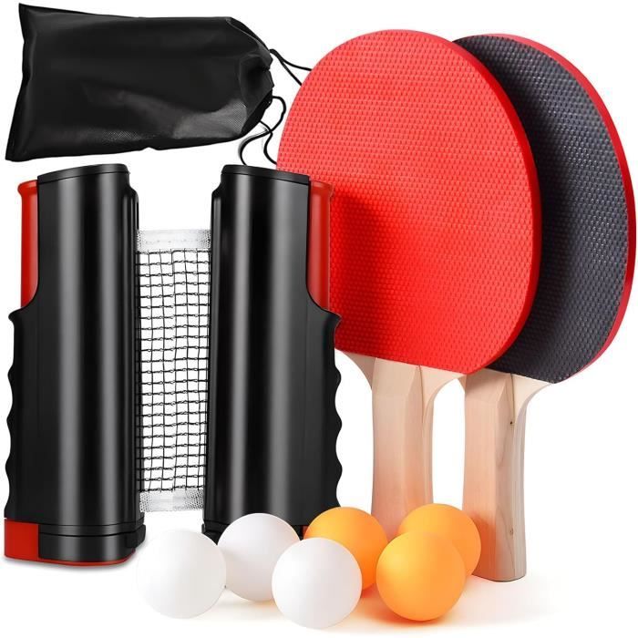 Filet De Ping-pong Rétractable Portable - S'adapte à Toutes Les Tables Jusqu'à 165 Cm, Clips Antidérapants, Installation Facile
