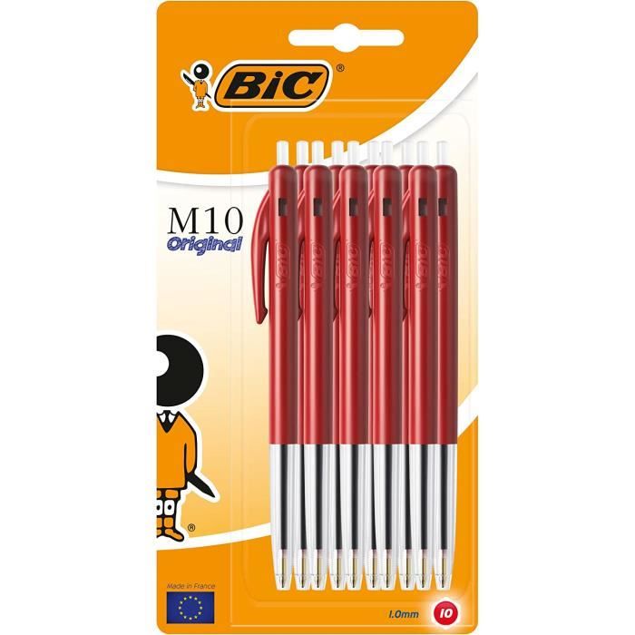 BIC M10 Original Stylos-Bille - Rouge, Blister de 10322 - Cdiscount ...