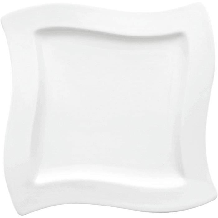 Assiette Plate Flow 28 X 27 Cm - Porcelaine Premium Villeroy & Boch Blanc