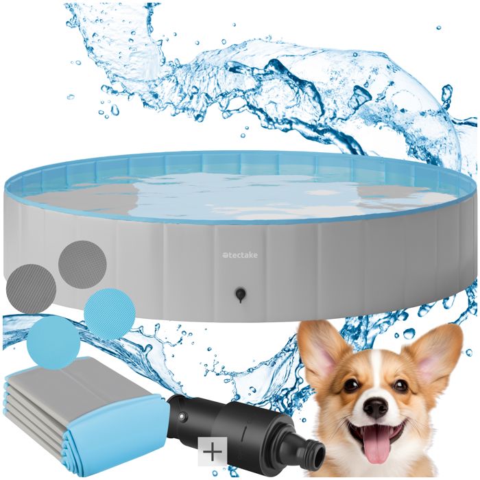 Comparer les prix de Piscine pour chien - TECTAKE - NELE - Pliable - Antidérapante - Résistante à la déchirure - 160 cm