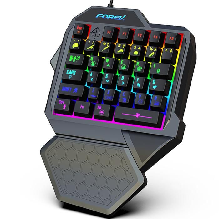 Clavier de jeu – TD® – Câblé – Éclairage coloré – Repose-main ergonomique – 35 touches