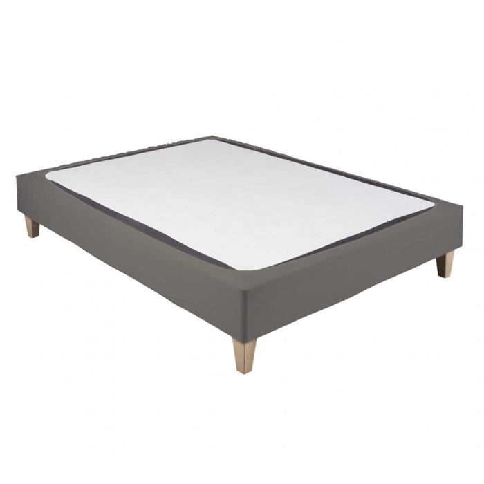 Cache-sommier coton jersey taupe 160x190 - Taupe - Terre de Nuit