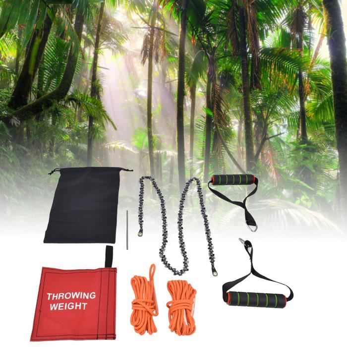 Scie à Chaîne à Main 48 Cm – Coupe-branches, Double Côté, Sans Marque