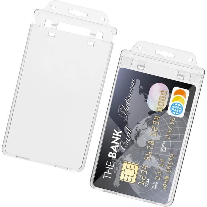 Fushing Lot De 50 Porte-badges Verticaux En Plastique