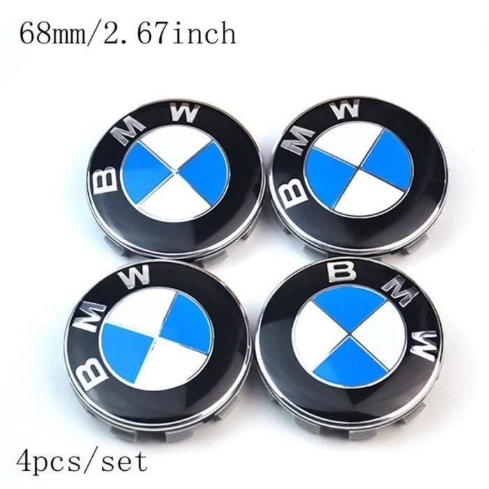 Lot de 4 centre de roue cache moyeu Rouge Remplacement pour BMW 68mm ( Bleu et Blanc)