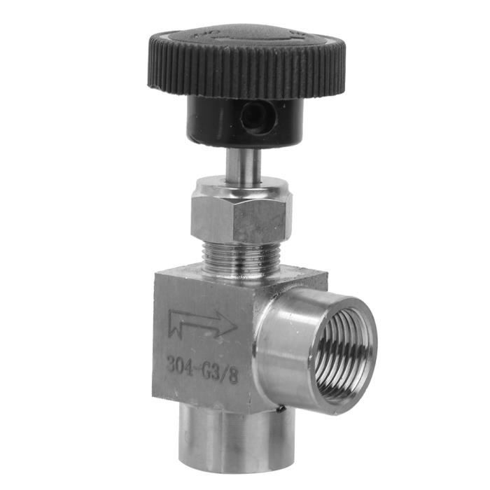Vanne à Aiguille Haute Pression 1000 PSI, 3/4" BSPT Femelle, Acier Inoxydable SS316 - Pour Eau