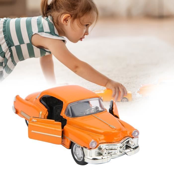 Voiture à friction orange - Les jouets en métal