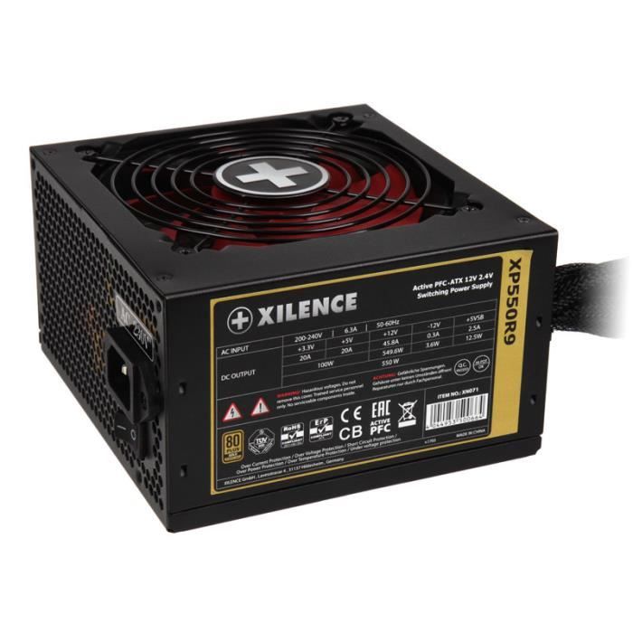 Alimentation ATX Xilence Performance Gaming - 550W (Noir/Rouge) à prix bas