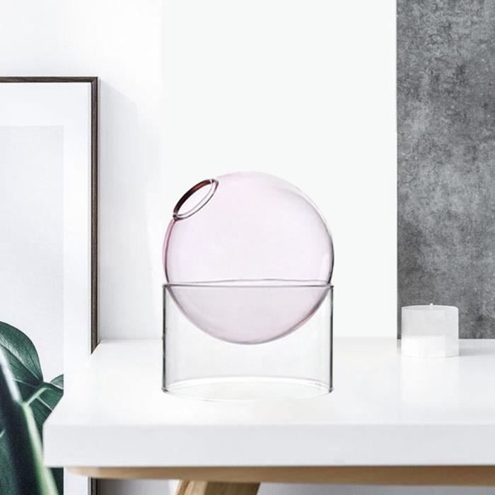 Vase Rond En Acier Inoxydable - Style Nordique, Noir Mat - Déco Moderne Pour Salon, Chambre, Bureau Ou Mariage - 12