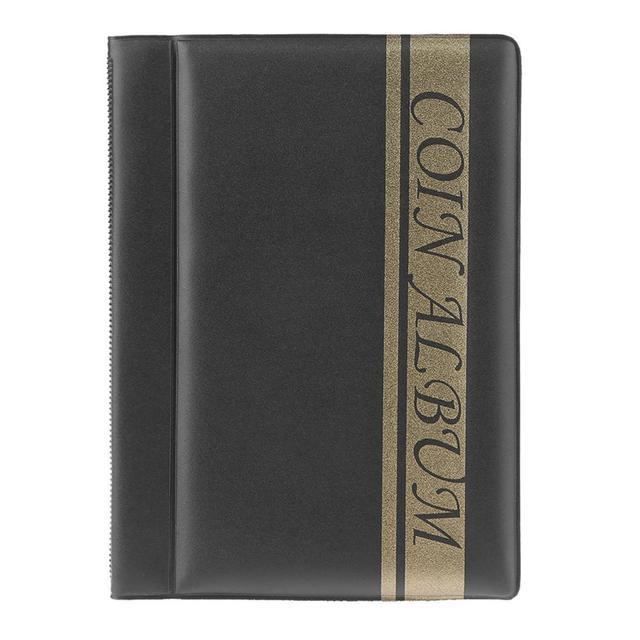 BE-TOOL Album De Rangement 120 Pochettes Pour Pièces De Monnaie - 15x11 Cm - Noir