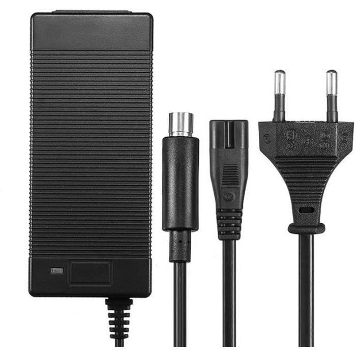 Chargeur 42V 2A Pour Scooter électrique/trottinette - Prise UE, Indicateur LED, Remplacement Batterie