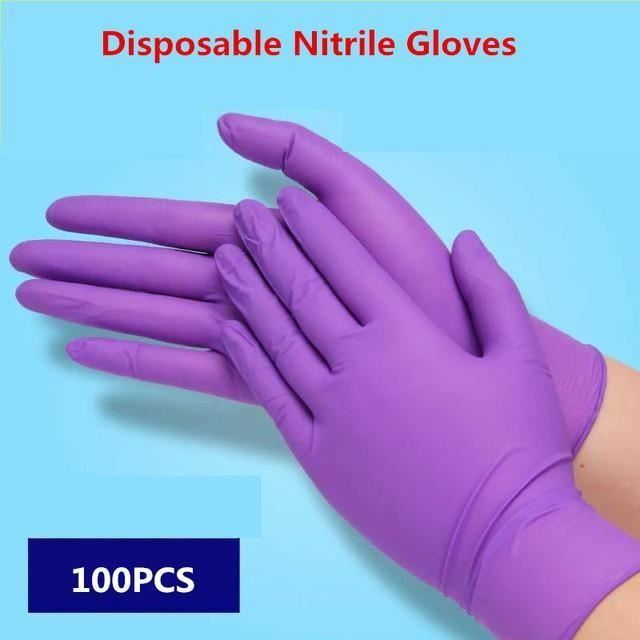 100 Gants Nitrile Jetables Bleus - Sans Poudre | Médical, Alimentation, Cosmétique
