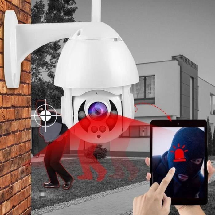 Caméra De Sécurité JOOAN PTZ 1080p WiFi, Vision Nocturne, Carte SD 64Go Incluse