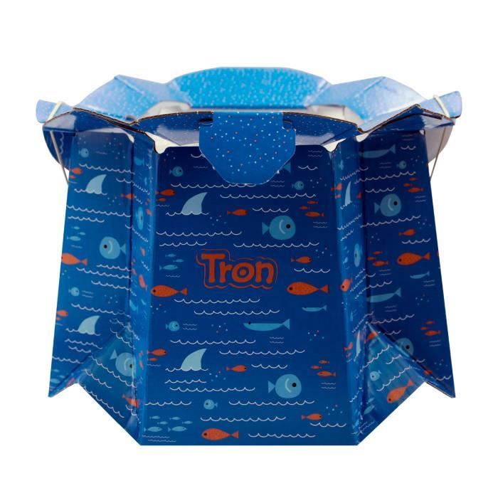 ZAP POT DE CHAMBRE JETABLE THRONE BLEU POISSON