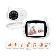 BabyPhone Vidéo Sans fil Multifonctions 3.5"LCD Couleur Vidéo Audio Bidirectionnel, Vision Nocturne, Surveillance de la Température-1
