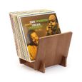 Support De Rangement Pour Vinyles En Bois Rétro - 37x27x24 Cm, Capacité 60 Disques Vinyle Vintage