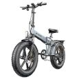 velo electrique Pliable adulte ENGWE EP-2 Pro Autonomie 120km fat bike 20 pouces pneu avec amortisseur avant Batterie 48V13AH Gris-1